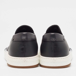 Berluti Black Leather Playtime Low Sneakers Size 40.5