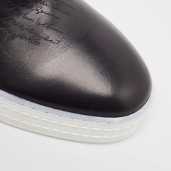 Berluti Black Leather Playtime Low Sneakers Size 40.5
