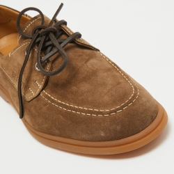Berluti Brown Suede Lace Up Loafers Size 44