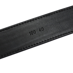 Berluti Brown Scritto Leather Classic Buckle Belt 100CM