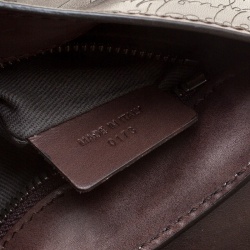 Pre Owned Berluti Brown Engraved Leather Messenger Bag