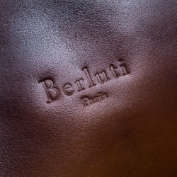 Berluti Two Tone Brown Leather Jour Off Travel Bag