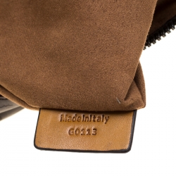 Pre Owned Berluti Two Tone Brown Scritto Leather Medium Jour Off Travel Bag