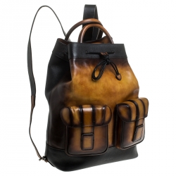 Berluti Brown Leather Horizon Backpack 