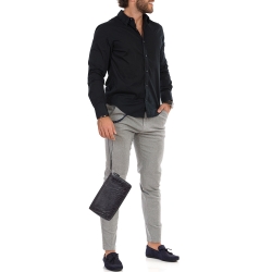 Berluti Black Leather Tali Scritto Double Zip Wallet