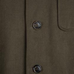 Pre Owned Berluti Brown Cotton Textured Mandarin Collar Jacket XXXL