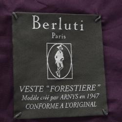 Berluti Black Mandarin Collar Button Front Regular Fit Jacket L