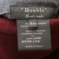 Pre Owned Berluti Burgundy Felted Cashmere Double Breasted Blazer L