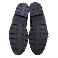 Pre Owned Berluti Brown Leather High Top Boots Size 41.5