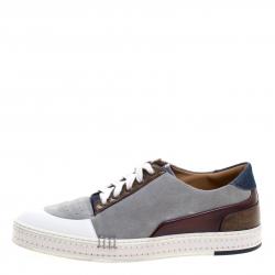 Berluti Multicolor Leather and Suede Sneakers Size 41