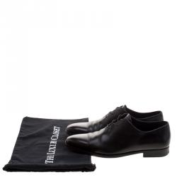 Pre Owned Berluti Black Leather Alessandro Lace Up Oxfords Size 41.5