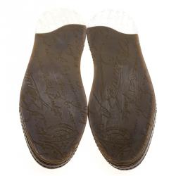 Pre Owned Berluti Tobacco Brown Leather Scritto Lace Up Derby Size 42