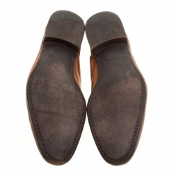 Pre Owned Berluti Brown Leather Penny Loafers Size 42.5