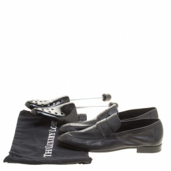 Pre Owned Berluti Black Leather Penny Loafers Size 42.5