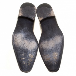 Berluti Shadow Grey Leather Alessandro Oxfords Size 42.5