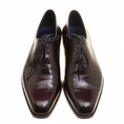Pre Owned Berluti Burgundy Leather Alessandro Oxfords Size 43