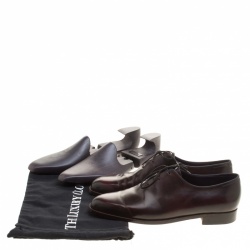 Pre Owned Berluti Burgundy Leather Alessandro Oxfords Size 43