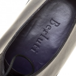 Pre Owned Berluti Black Leather Lace Up Oxfords Size 42.5