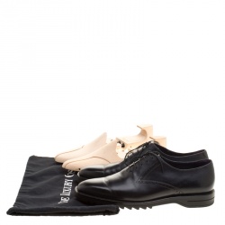 Pre Owned Berluti Black Leather Lace Up Oxfords Size 42.5