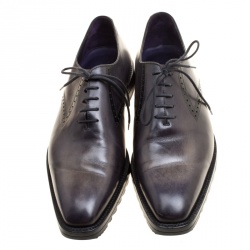 Berluti Two Tone Grey Leahter Lace Up Oxfords Size 42.5