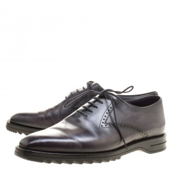 Berluti Two Tone Grey Leahter Lace Up Oxfords Size 42.5