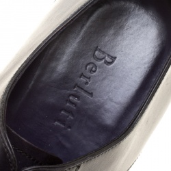 Berluti Two Tone Grey Leahter Lace Up Oxfords Size 42.5