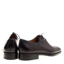 Berluti Black Leather Alessandro Oxfords Size 41