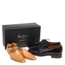 Berluti Black Leather Alessandro Oxfords Size 41