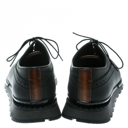  Berluti Black Brogue Leather Fast Track Sneakers Size 41