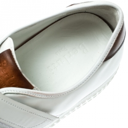 Berluti White Leather Playfield  Velcro Sneakers Size 43.5