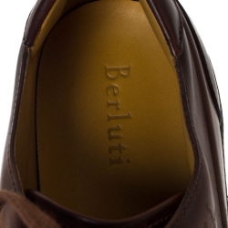 Berluti Brown Ombre Leather Playtime Low Top Sneakers Size 44.5