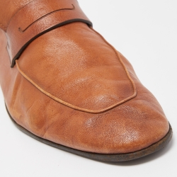 Pre Owned Berluti Brown Leather Lorenzo Loafers Size 42.5