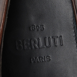 Pre Owned Berluti Brown Brogue Leather Lace Up Oxfords Size 43.5