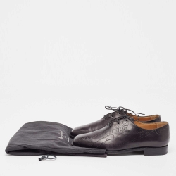Berluti Black Galet Scritto Leather Alessandro Oxfords Size 40