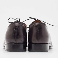 Berluti Black Galet Scritto Leather Alessandro Oxfords Size 40