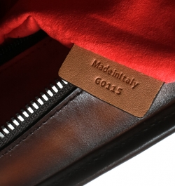 Pre Owned Berluti Dark Brown Ombre Leather Un Jour Venezia Briefcase