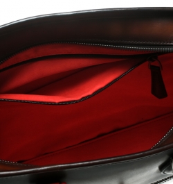 Pre Owned Berluti Dark Brown Ombre Leather Un Jour Venezia Briefcase