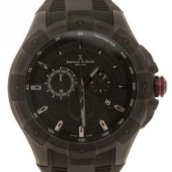 Bernhard H. Mayer Black Stainless Steel Victor Chronograph Men's Wristwatch 50 mm