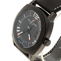 Bernhard H Mayer Black Stainless Steel IL Nero Men's Wristwatch 44 mm
