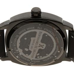 Bernhard H Mayer Black Stainless Steel IL Nero Men's Wristwatch 44 mm