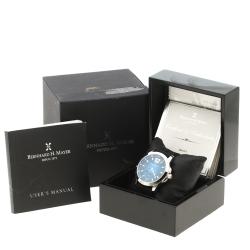 Pre Owned Bernhard H Mayer Blue Stainless Steel Drift Men's Wristwatch 44 mm