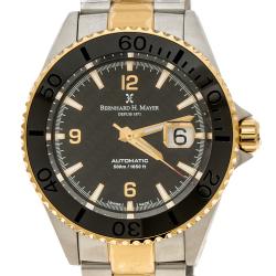 Pre Owned Bernhard H Mayer Black Stainless Steel Nauticus Royale II Men's Wristwatch 45 mm