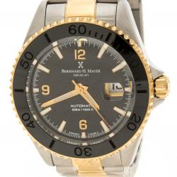 Pre Owned Bernhard H Mayer Black Stainless Steel Nauticus Royale II Men's Wristwatch 45 mm