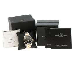 Pre Owned Bernhard H Mayer Black Stainless Steel Nauticus Royale II Men's Wristwatch 45 mm