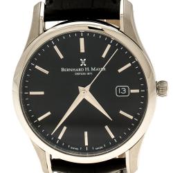 Bernhard H Mayer Black Stainless Steel Ouranos Noir Men's Wristwatch 39 mm
