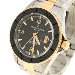 Pre Owned Bernhard H Mayer Black Stainless Steel Nauticus Royale II Men's Wristwatch 45 mm