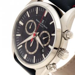 Pre Owned Bernhard H. Mayer Blue Stainless Steel Ascent Chronograph BH06/CW Men's Wristwatch 44 mm