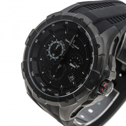 Pre Owned Bernhard H. Mayer Black Stainless Steel Victor Chronograph Men's Wristwatch 50 mm