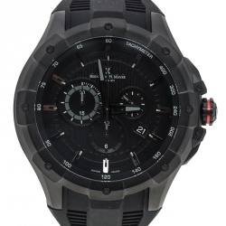 Pre Owned Bernhard H. Mayer Black Stainless Steel Victor Chronograph Men's Wristwatch 50 mm