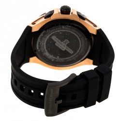 Bernhard H. Mayer Black Rose Gold Plated Steel Victor Chronograph Men's Wristwatch 50 mm